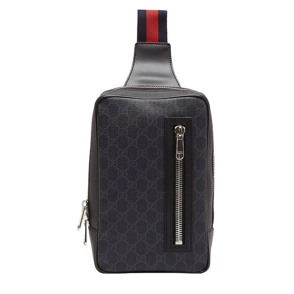 Gucci Other - Authentic Gucci GG GG Supreme Sling Backpack Belt Bag Waist Bag Black Men's